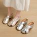 Trendy Slip-On Women's Sandals for Summer Wear with Skirts 2026 Style Wedge Heel Easy to Wear outside Shoes_vogvips.com