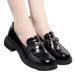 2025 Autumn British Style Shiny Loafers New Fashion Rhinestone Soft Sole Shallow Low-Heel Leather Shoes_vogvips.com
