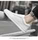 Round Head Lace-up Single Shoes Cowhide Men's Shoes Breathable Casual Board Shoes Men's Students Little White Shoes Men's Shoes_vogvips.com