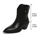 Women's British Style Plus Size Mid Heel Ankle Boots Pointed Toe Martin Boots Retro Design_vogvips.com