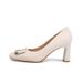 Square Buckle Chunky Heel High-heeled Women, Comfortable For The Feet, 2026 Spring And Autumn New Versatile Square Toe_vogvips.com
