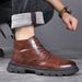 European Warm Series 2025 Winter New Fashion Martin Work Warm Fleece High-top Cotton Shoes Genuine Leather Men's Boots_vogvips.com