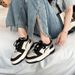 High-End Cowhide Version ~ Genuine Leather Thick-Soled For Women 2025 Spring New Black And White Panda Sneakers_vogvips.com