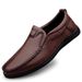 Euro Step 2025 Top Layer Cowhide Men's Loafers Soft Leather Breathable Middle-aged Casual Slip-on Work Shoes_vogvips.com