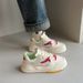 Spring New White Board For Female Students Korean Edition Casual Ins Color Blocked Thick Soled Sports Single Shoes_vogvips.com