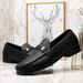 Spring New Business Casual Leather For Men, British Style Slip-On Soft Sole Lazy Shoes_vogvips.com