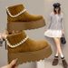 Matte Leather Martin Boots With Sponge Sole, Height Increasing Short Boots_vogvips.com