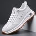 Spring 2025 New Trend Men's Genuine Leather Soft Sole Casual Sports Shoes Versatile Breathable Travel White Sneakers_vogvips.com