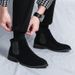Shoes Cross-border Autumn Winter Men's Short Business Pointed High-top Leather Martin Slip-on Boots For Men_vogvips.com