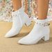 326-21 Coarse Heel Pointed Short Fashion Western Cowboy Comfortable Elegant Women's Boots_vogvips.com