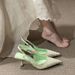 Sea Salt Blue French Style Elegant Closed-Toe Sandals For Women 2025 Spring Summer New Thin Heel Pointed Toe Backless_vogvips.com