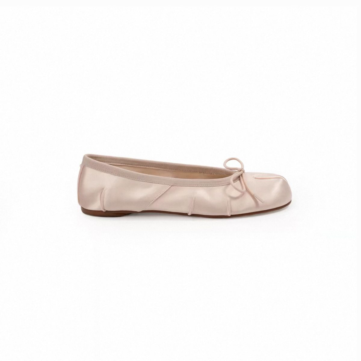 Summer Women's Ballet Flats Chunky Heel Round Toe Pleated Low Cut Single Shoes Split Toe Round Toe New Niche_vogvips.com