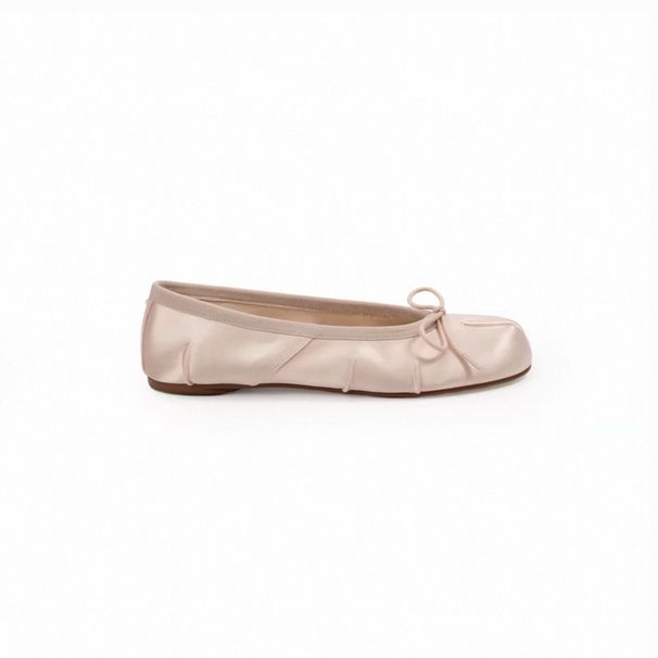 Summer Women's Ballet Flats Chunky Heel Round Toe Pleated Low Cut Single Shoes Split Toe Round Toe New Niche_vogvips.com