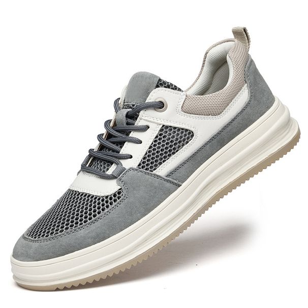 Mesh Pigskin Men's Shoes Men's Mesh Sports And Leisure Retro Board Shoes Men_vogvips.com