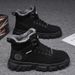 Men's Winter High-Top Casual Sneakers Fashionable Slip-Resistant Warm Lined Shoes With Cushion Comfort_vogvips.com