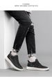 Men's Invisible Heightening Board Shoes Cow Two-layer Leather Casual Inner Heightening White Shoes Sports Shoes_vogvips.com