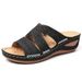 New Flat Women's Slippers Big Size One Word Fish Mouth Pop Slippers_vogvips.com