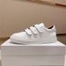 European Fashion Brand Genuine Leather Casual White Sneakers 2024 Spring/Autumn Men's Sports Shoes With Stylish Velcro_vogvips.com