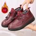 Winter New Women's With Fleece Lining, Thickened Boots For Middle-aged And Elderly, Leather Waterproof Snow Boots, Mom_vogvips.com
