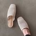 2025 New Style Woven Hollow Half Slippers For Women Summer Flat Square Toe Fashionable Lazy Sandals_vogvips.com