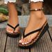 Summer New Style Platform Wedge Sandals, Flip Flops, Plus Size, Casual, For Women_vogvips.com