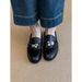 Lan Cabinet Edition ~ Vintage Lock Design Versatile Slip-On Lazy Loafers Horsebit Flat Leather Single Shoes_vogvips.com