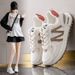 Shit Stepping Sneakers For Women New Style Mesh Casual Daddy White Shoes Thick Soles Show Feet Little Forrest Gump Shoes_vogvips.com
