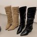 Sudingjia One Shoe Two Wear Pointed Toe Chunky Heel Booties For Women, New Autumn Slimming Over-the-Knee Long Boots_vogvips.com