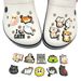 Cute Cartoon Cat Pattern Shoes Flower Shoe Buckle Soft Glue DIY Garden Shoe Accessories_vogvips.com