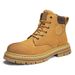 European Warm Series Autumn Winter Classic Thick Sole Height Increasing Casual Genuine Leather Martin Men's Couple Yellow Women's Boots_vogvips.com