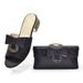 The evening with women's medium heel broken diamond round head wear slippers with fashion diamond hot dinner bag set_vogvips.com