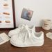 Blue Thick-Soled Sneakers For Women, Shell Toe, Autumn New Chic Niche Korean Style, Low-Top Versatile Sports White Shoes_vogvips.com