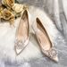 Women's Pointed Toe Stiletto Heel Wedding Shoes New Style Rhinestone White Bridesmaid Dress Shoes Plus Size 42 43_vogvips.com