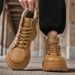 Men Special Work Shoes 2025 Autumn Winter British Style Martin Work Casual Trendy Men's Mid-Top Motorcycle Shoes_vogvips.com