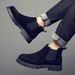 Fur Martin Boots Men's Round Head Platform Short Boots Medium Help Desert Boots Matte Leather Men_vogvips.com