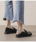 Platform Loafers Women's New Spring One-pedal Retro Small Leather Shoes College Style Thick Heel Soft Sole Single Shoes Women_vogvips.com