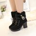 Women's Snow Size 35-42 2024 Autumn Winter Thick Short Boots Side Zipper Fashion Ultra High Heel_vogvips.com