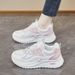 Women's Breathable Mesh Sports 2026 New Spring/Summer Dad Shoes Lightweight Soft Sole Running White Sneakers For Women_vogvips.com