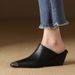 2025 New Ladies Genuine Leather Metal Head Mules Fashion Med Chunky Heels Summer Wedges Slippers Women Casual Office_vogvips.com