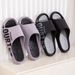 2025 New Summer Slippers For Men, Thick Soled, Wear-resistant And Non Slip, Indoor Cool Slippers, Straight Drag_vogvips.com