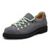 Men's Casual Streetwear Derby Shoes With Thick Sole & Color Blocking Design - Comfortable For Business & Outdoor Wear_vogvips.com