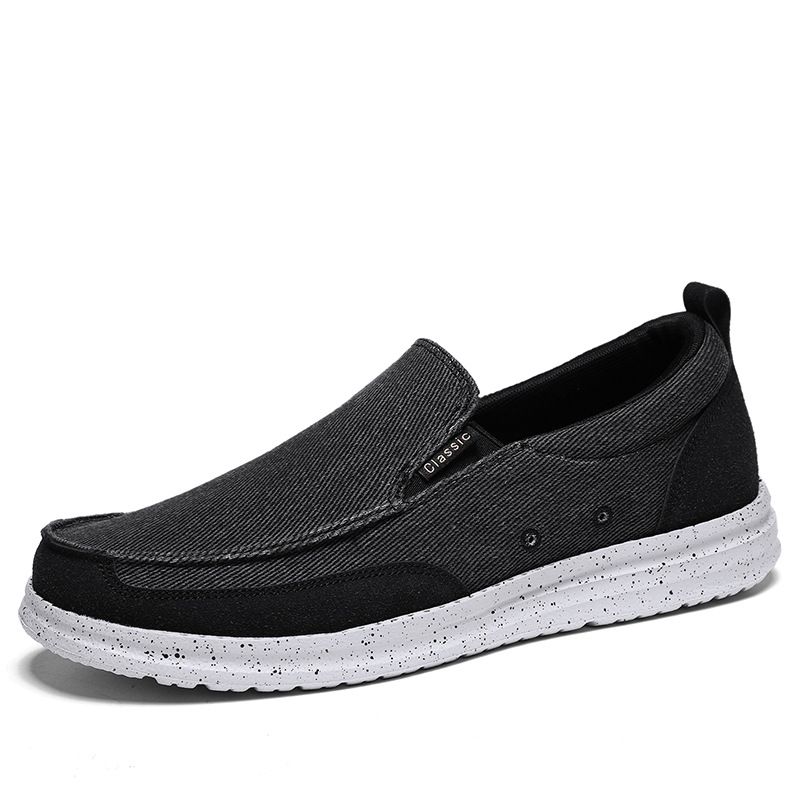 New large size canvas loafers spring and summer casual cloth shoes_vogvips.com
