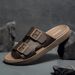 Summer Men Women's Flip Flops Outdoor Anti-slip Fashionable Retro Buckle Thick Bottom Sandals Beach Shoes Slip-On PVC_vogvips.com