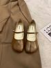 French Retro Mary Jane Single Shoes Women's Versatile Flat Bottom With Skirt Soft Sole Beanie Shoes_vogvips.com
