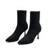 Knitted Stretch Slim 2025 Spring New Versatile Slimming Pointed Toe Thin Mid-Calf Sock Women High Heel Snow Boots_vogvips.com