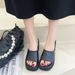 European And American Style Platform Thick-soled Slippers For Women, 2024 Summer New Model, Large Size High-heeled_vogvips.com