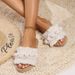Women’s Shoes Outdoor Large Size Straight Line Women's Rope Bottom Large Flower Fashion Casual Outdoor Wear Flat Slippers_vogvips.com