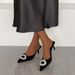 Plus-Size Cross-Border 2025 Summer New Style Pointed-Toe Rhinestone Round Buckle Shallow High-Heel 6Cm Women's Sandals_vogvips.com