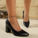 2025 Autumn New Pointed Toe Shallow Thick Heel Slip-On Versatile High Heels Direct From Manufacturer For Cross-Border_vogvips.com