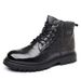 Men's boots Shoes High top warm casual cotton shoes Leather motorcycle men's boots Fashion men's wool_vogvips.com